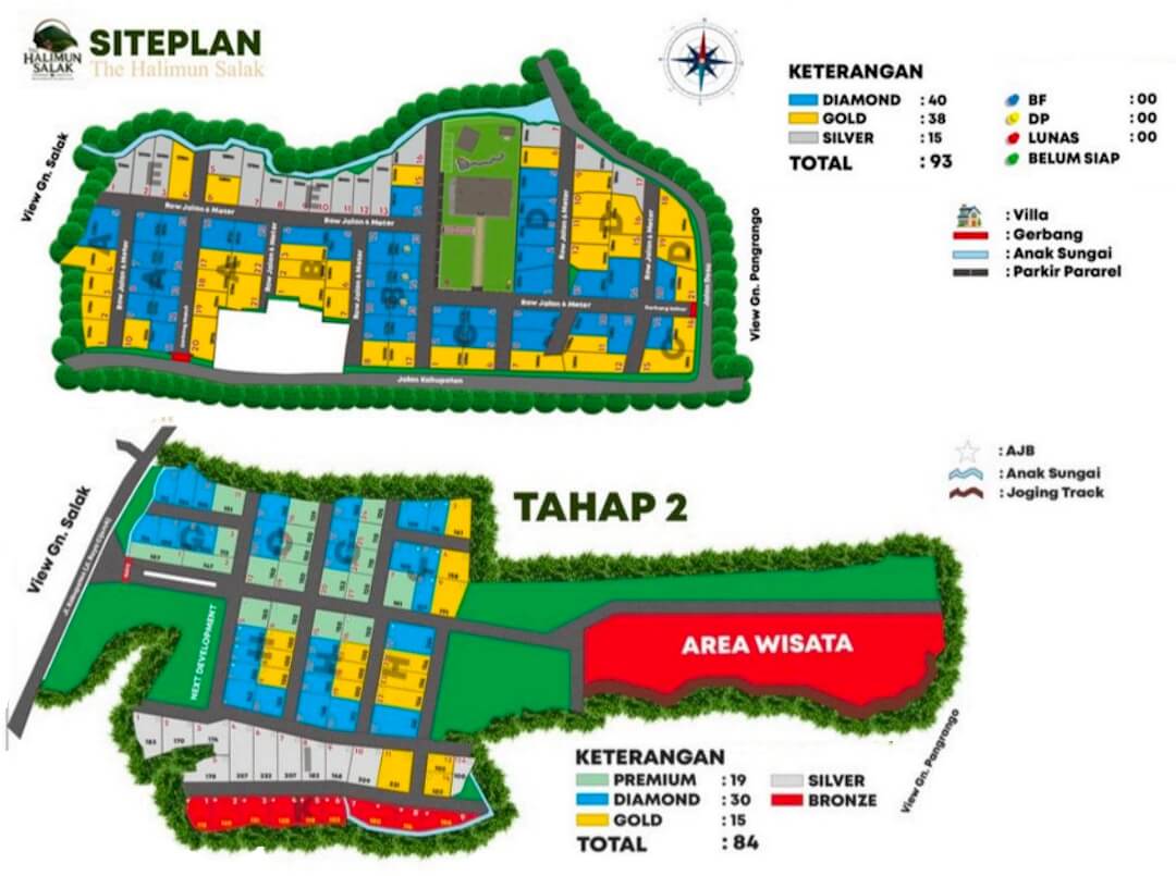 Siteplan Denah Kavling The Halimun Salak